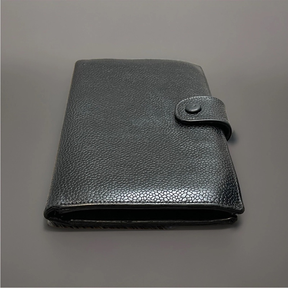 SOLD Vintage Chanel CC Black Caviar Leather Continental Long Wallet Clutch - Picture 8 of 16